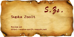 Supka Zsolt névjegykártya